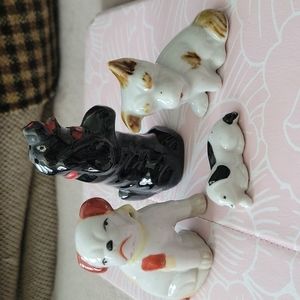 1930'S Man's Best Friend's 4-Vintage Porcelain JAPAN DOGS..COLLECTION